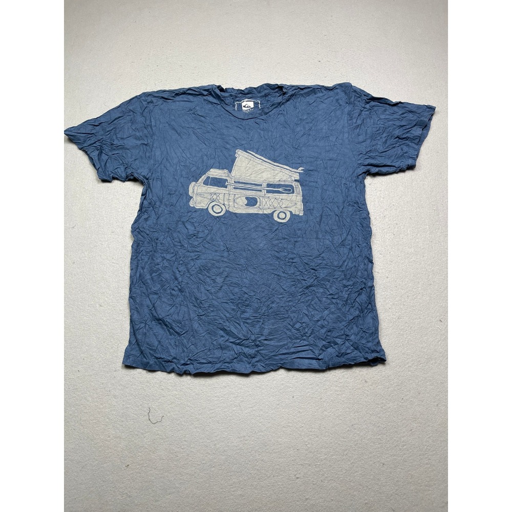 Quiksilver T Shirt 100% Cotton Blue Graphic M Mens